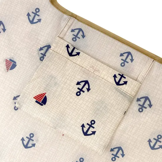 Wrapables Medium Foldable Tote Nylon Reusable Grocery Bag (Set of 2), Anchors Away {4}