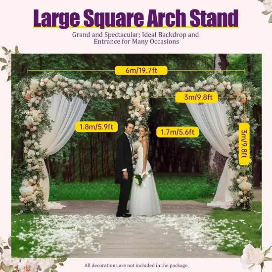 Wedding Party Backdrop Stand Pipe Kit 6x3m carbon steel Pole Curtain Frame {6}