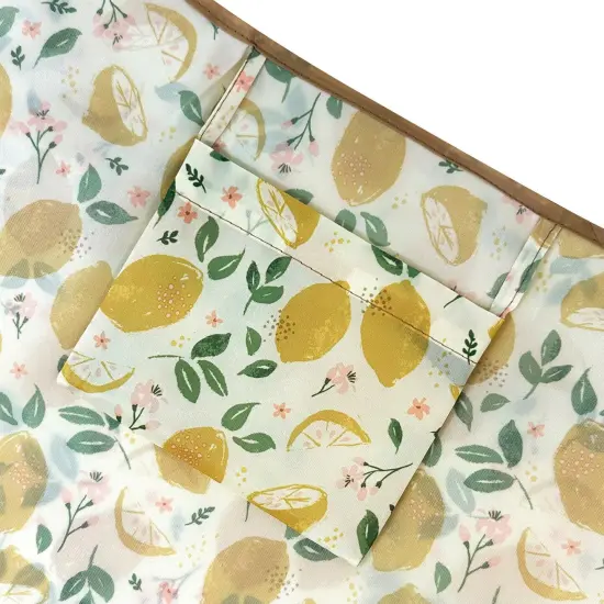 Wrapables Medium Foldable Tote Nylon Reusable Grocery Bag (Set of 2), Lemons {5}