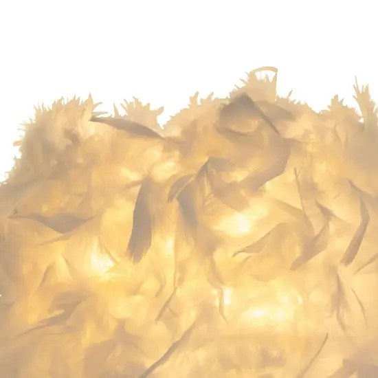 Bedside Lamp Modern Feather Desk Night Light Table Lamp For Bedroom Decor 110V {2}