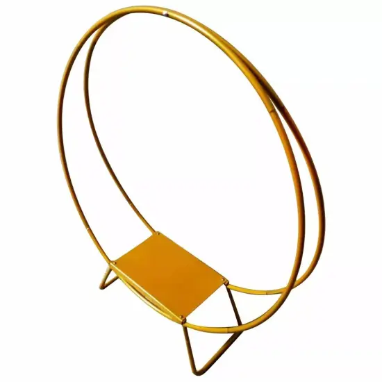 Wedding Cake Stand Golden Double Hoop Flower Rack Floral Hoop Arch Decor 80cm {2}