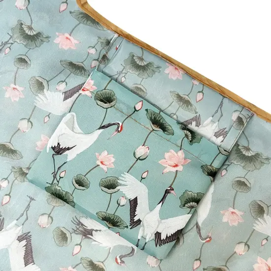 Wrapables Large Foldable Tote Nylon Reusable Grocery Bags, Lotus Cranes {6}