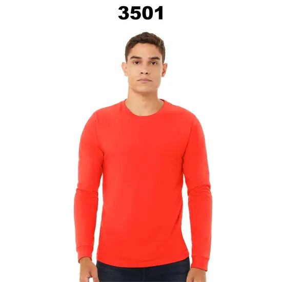 BELLA + CANVAS&reg; Slim Fit Crewneck Long Sleeve Sweetshirt - 3501 Dark grey {3}