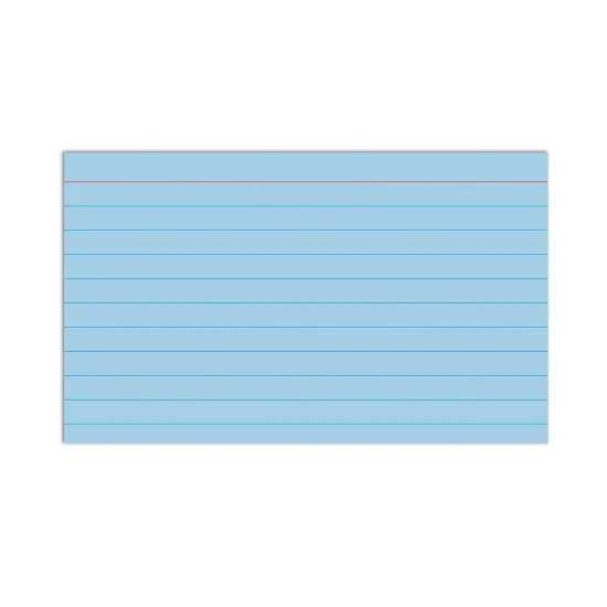 Index Cards, 3" x 5", Assorted Colors, Ruled, 100 Per Pack, 10 Packs {5}