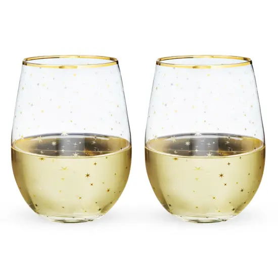 Starlight Stemless Wine Glass Set  {5}