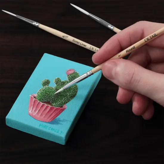 Creative Mark Disposable Detail Brushes - 100 Pack - Disposable Detail Brushes for One-Time Use Painting, Commissions, Miniatures, Crafts {5}