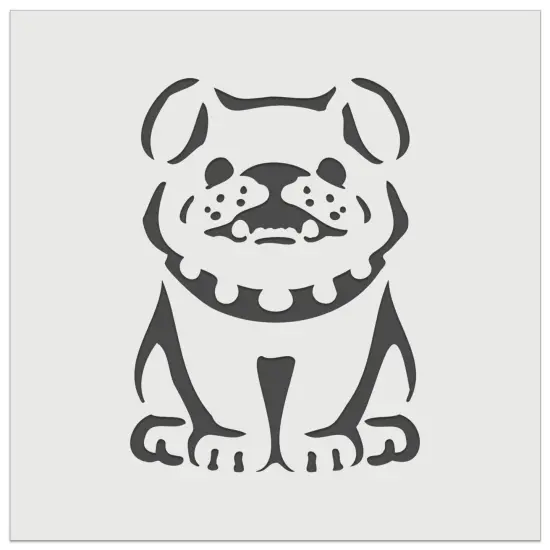Smiling Bulldog Puppy Wall Cookie DIY Craft Reusable Stencil {7}