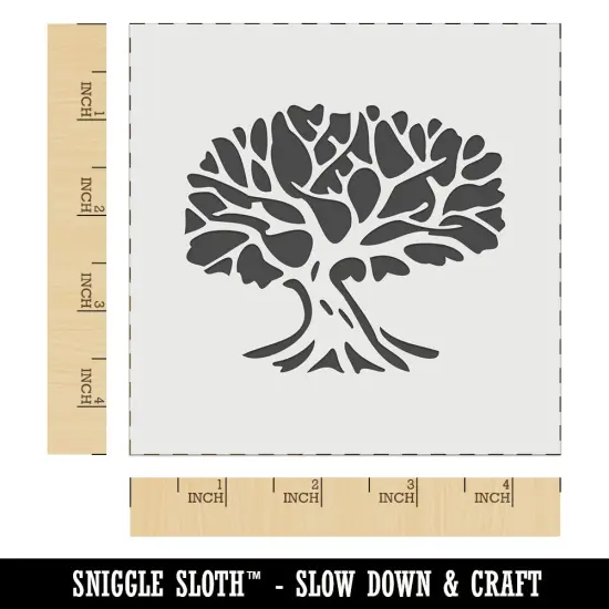 Tree with Exposed Branches and Leaves Wall Cookie DIY Craft Reusable Stencil {6}