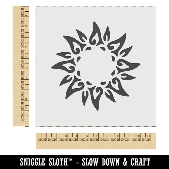 Tribal Sun Circle Star Wall Cookie DIY Craft Reusable Stencil {1}