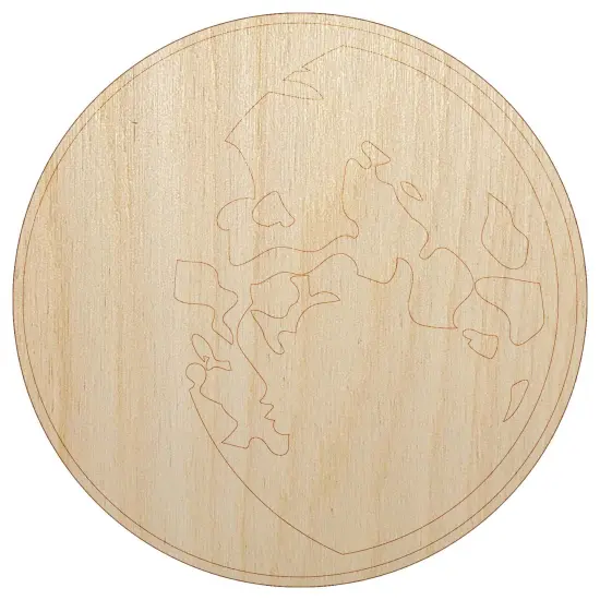 Waxing Gibbous Moon Phase Unfinished Wood Shape Piece Cutout for DIY Craft Projects {7}