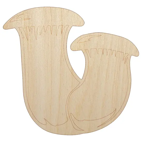 Eryngii King Oyster Trumpet Mushroom Fungus Unfinished Wood Shape Piece Cutout for DIY Craft Projects {7}