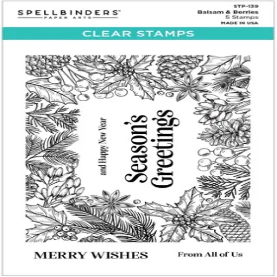 Spellbinders Balsam & Berries Clear Stamps {1}