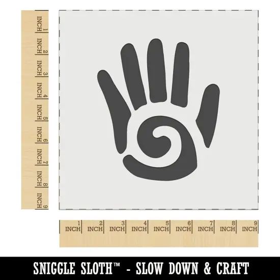 Southwestern Style Tribal Hand with Swirl Wall Cookie DIY Craft Reusable Stencil {1}