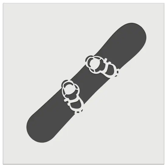 Snowboard with Boot Bindings Wall Cookie DIY Craft Reusable Stencil {7}