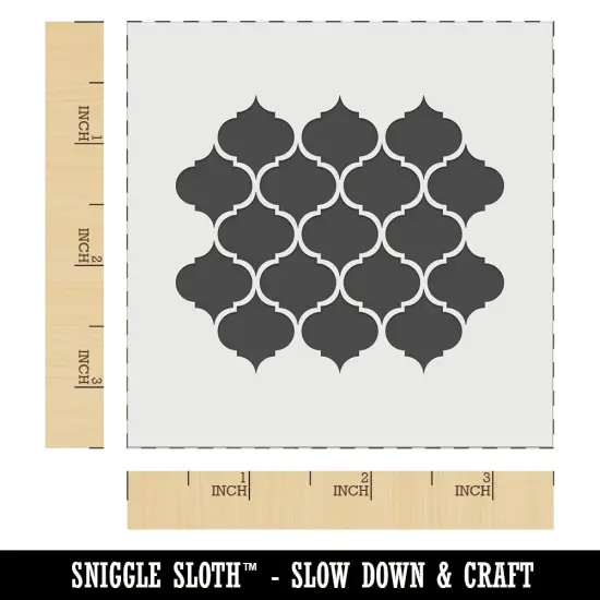 Quatrefoil Pattern Wall Cookie DIY Craft Reusable Stencil {6}