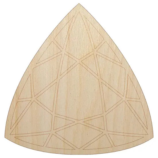 Trilliant Triangle Gem Diamond Cut Jewelry Unfinished Wood Shape Piece Cutout for DIY Craft Projects {2}