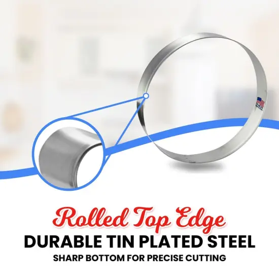 CookieCutter.Com Round Circle Cookie Cutter 5 in &ndash;Tin Plated Steel Cookie Cutters &ndash; Made In The USA {3}