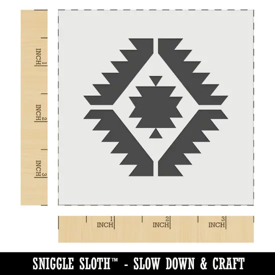 Southwestern Diamond Triangle Pattern Wall Cookie DIY Craft Reusable Stencil {5}