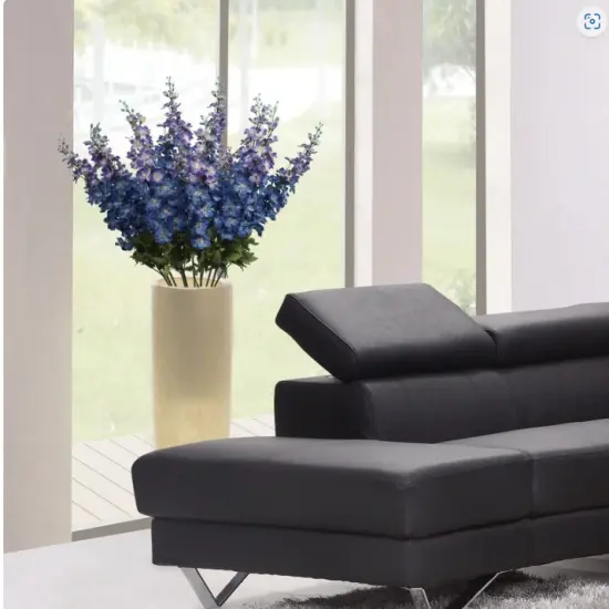 Captivating Beauty 37" Silk Delphinium Flowers - Elegant Artificial Decor {2}