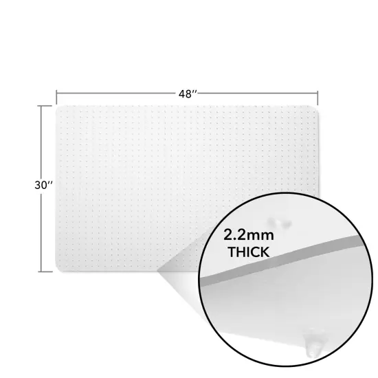 WorkOnIt Office Desk Chair Floor Mat, Clear {2}