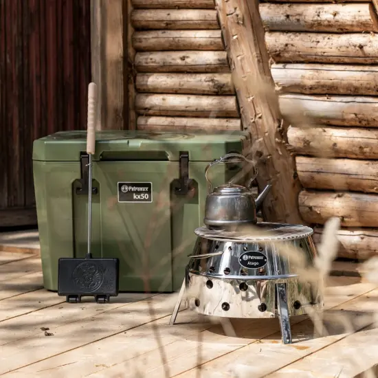 Petromax Large Capacity Hard Cooler Box, Olive 52.8 Qt Insulated Ice Chest, Keep Food Cold for Multi Day Outdoor Camping {4}