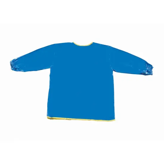Long Sleeve Plastic Art Smock, Ages 3+, Blue, 22" x 18", Pack of 2 {2}