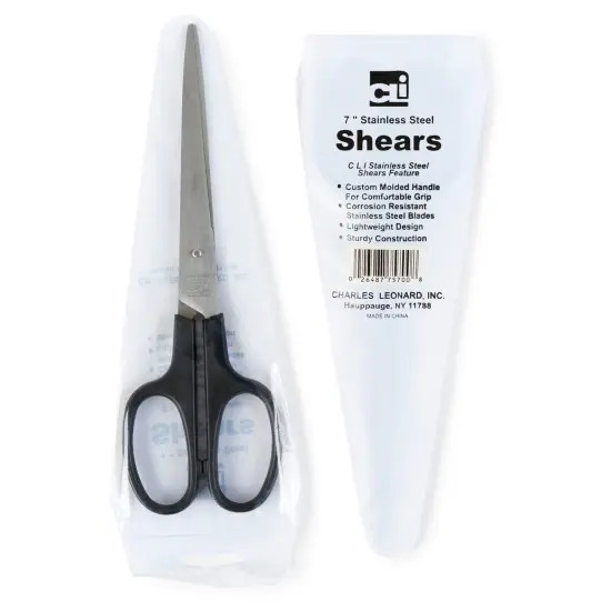 Stainless Steel Shears, 7" Straight, Pack of 12 {4}
