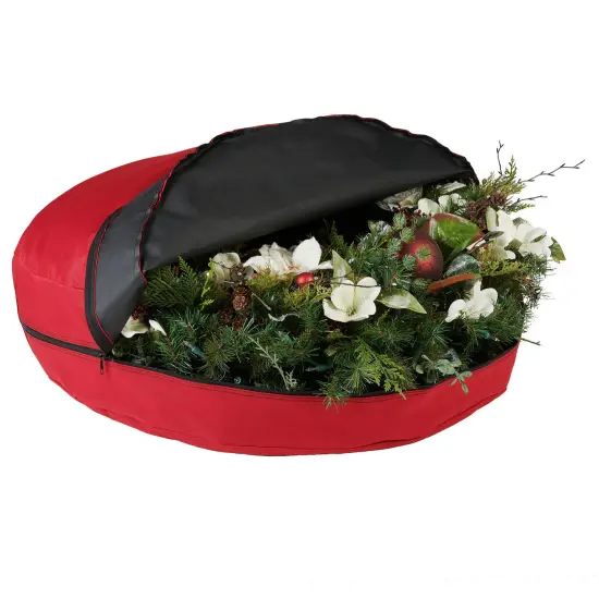 Hanging Christmas Wreath Storage Container {2}