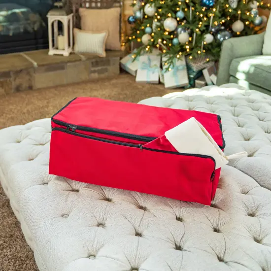 72 (3 in.) Christmas Ornament Storage Box with Side Pockets {5}