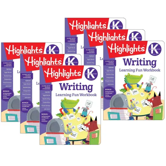 Learning Fun Workbooks, Kindergarten Writing, Pack of 6 {1}