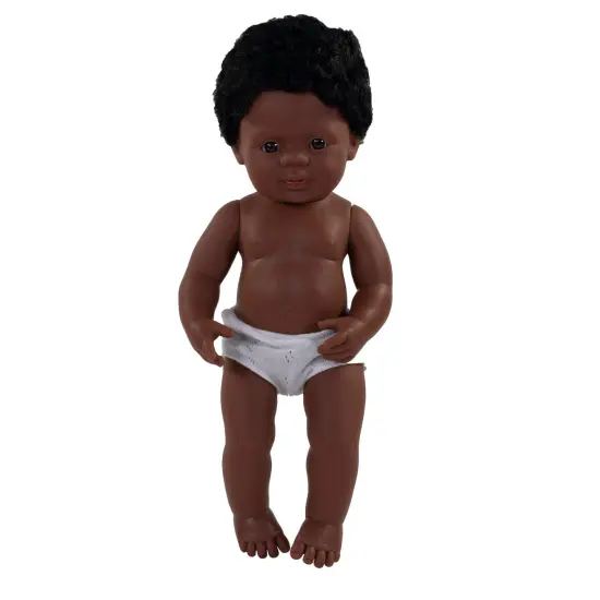 Anatomically Correct 15" Baby Doll, African-American Boy {1}