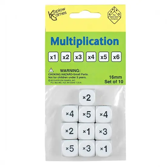Multiplication Dice, 10 Per Pack, 3 Packs {2}