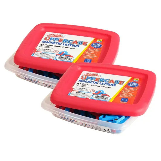 AlphaMagnets&reg;, Uppercase, Color-Coded, 42 Per Pack, 2 Packs {1}
