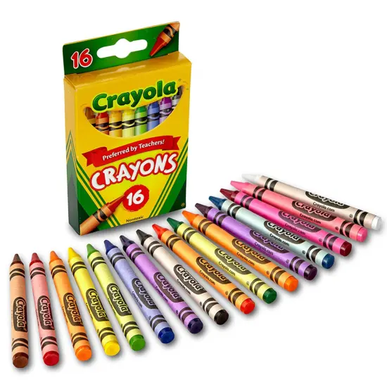 Crayons, Regular Size, 16 Per Box, 8 Boxes {4}