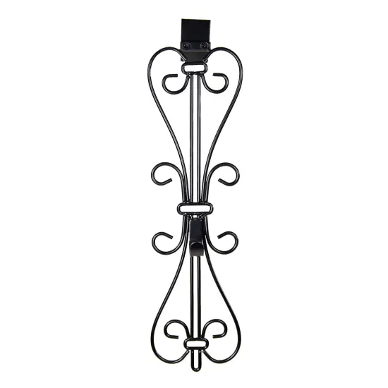 Adjustable Wreath Hanger for Door - Elegant Black {3}