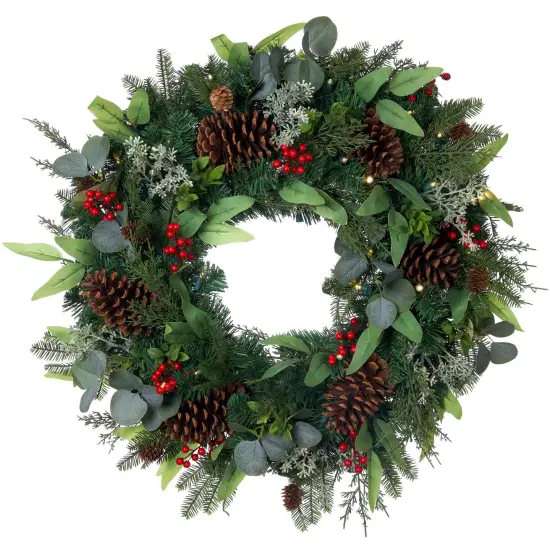30 in. Lighted Christmas Wreath - Christmas Woods {1}