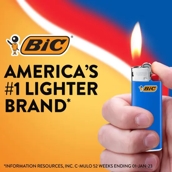 BIC Classic Lighters, Mini Style, Safe Child-Resistant, Assorted Colors (Packaging May Vary), 8 Count Pack {6}