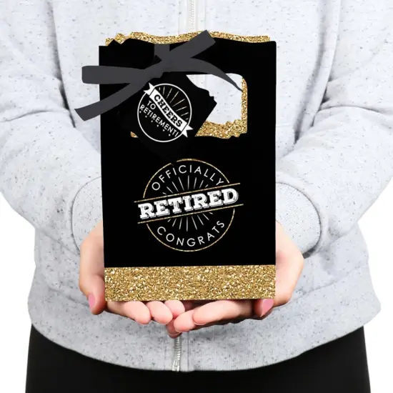 Big Dot of Happiness Happy Retirement - Retirement Party Favor Boxes - Set of 12 {6}