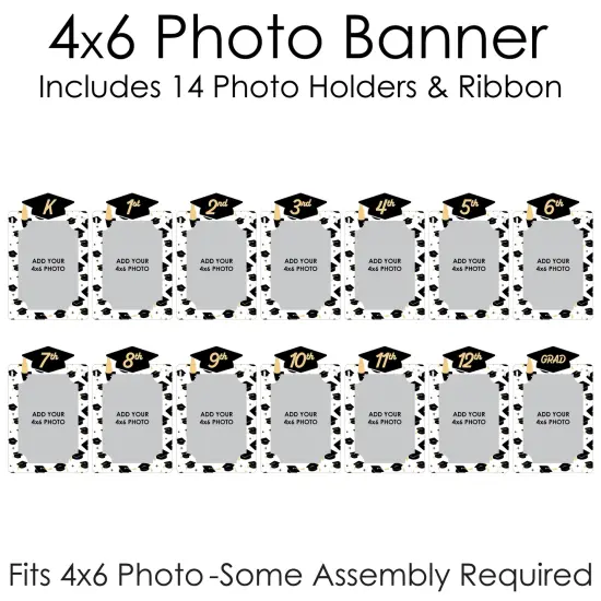 Big Dot of Happiness Goodbye High School, Hello College - DIY Graduation Party Decor - K-12 School Picture Display - Photo Banner {6}