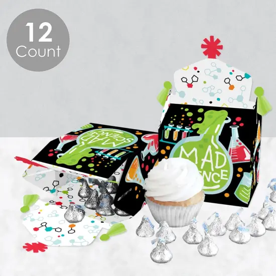 Big Dot of Happiness Scientist Lab - Treat Box Party Favors - Baby Shower or Birthday Party Goodie Gable Boxes - Set of 12 {4}