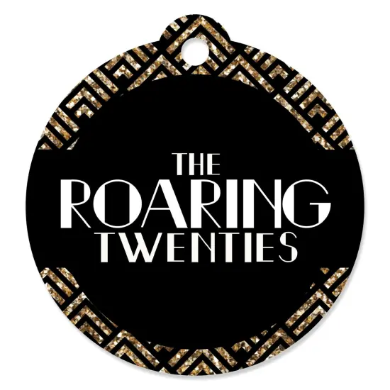 Big Dot of Happiness Roaring 20's - 1920s Art Deco Jazz Party Favor Gift Tags (Set of 20) {1}
