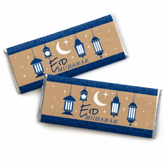 Big Dot of Happiness Eid Mubarak Candy Bar Wrappers - Ramadan Party Favors - Set of 24 {1}