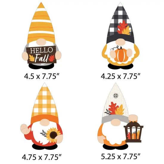 Big Dot of Happiness Fall Gnomes - Gnomes Decorations DIY Autumn Harvest Party Essentials - Set of 20 {7}