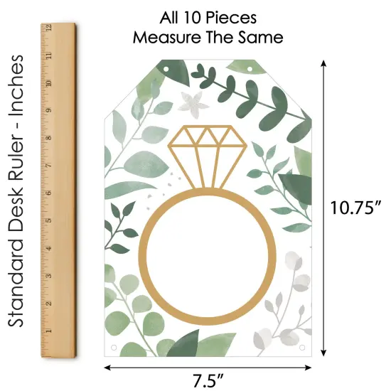 Big Dot of Happiness Boho Botanical Bride - Vertical Door Banners - Greenery Bridal Shower & Wedding Party Wall Decoration Kit - Indoor Door Decor {7}