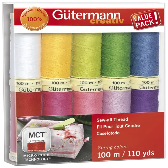 Gutermann Sew-All Polyester Thread Set - 10 Spools-Pastels {1}