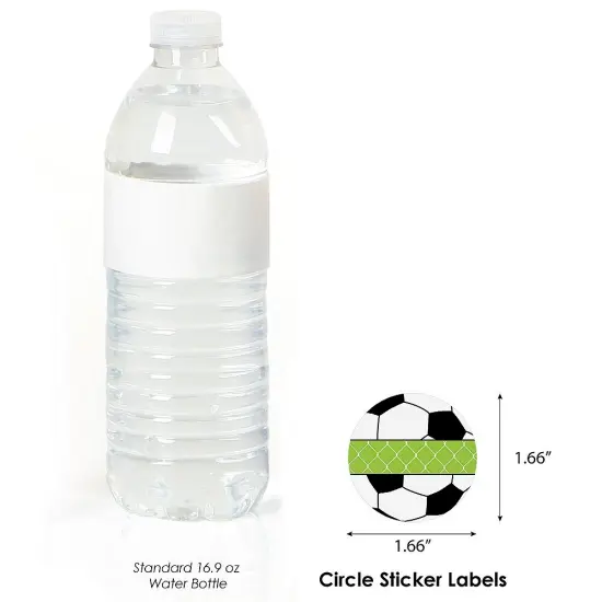 Big Dot of Happiness Goaaal - Soccer - Baby Shower or Birthday Party Circle Sticker Labels - 24 Count {4}