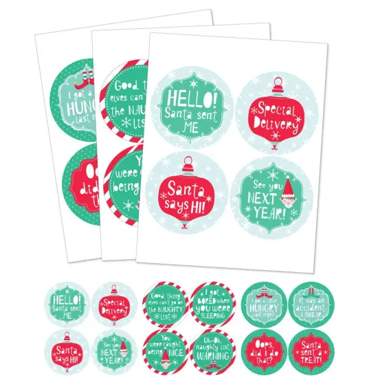 Big Dot of Happiness Elf Squad - Holiday and Christmas Elf Notes - Sticker Set of 12 {4}