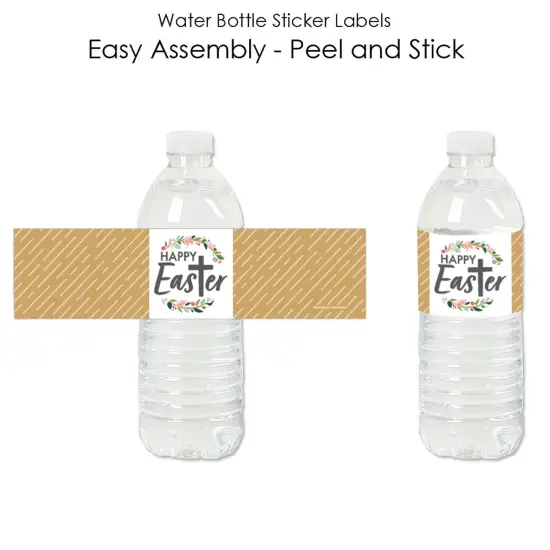 Big Dot of Happiness Religious Easter - Christian Holiday Party Water Bottle Sticker Labels - Set of 20 {3}