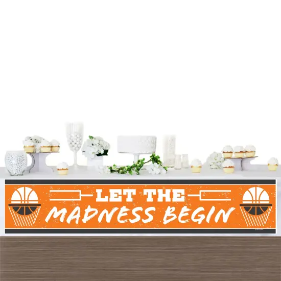 Big Dot of Happiness Basketball - Let the Madness Begin - College Basketball Party Decorations Party Banner {4}