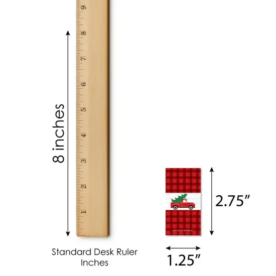 Big Dot of Happiness Merry Little Christmas Tree - Mini Candy Bar Wrapper Stickers - Red Truck Christmas Party Small Favors - 40 Count {6}